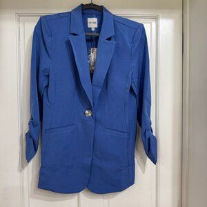 NEW with Tags Nic Zoe Scrunch Sleeve Avenue Jacket Blue sz 6